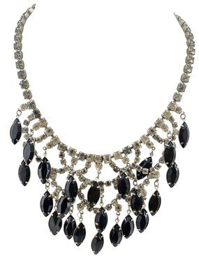 Vintage Juliana Rhinestone Waterfall Bib Necklace (A9154)
